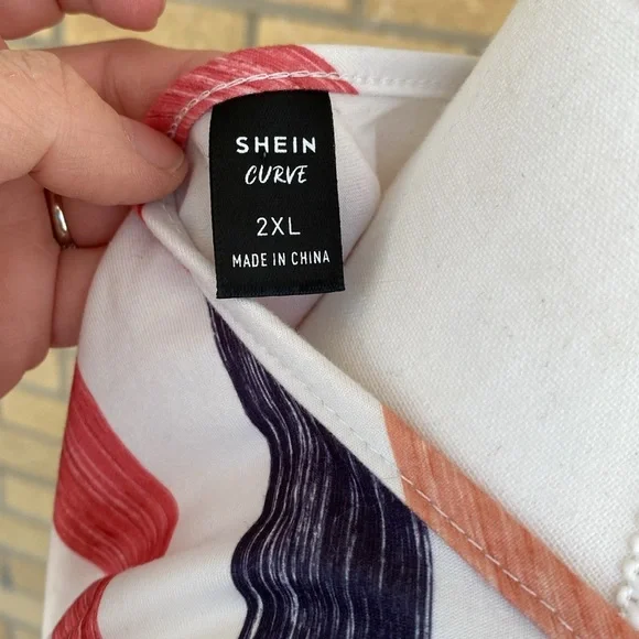 SHEIN Curve Retro Multi-colored Fun Striped Maxi Dress Rainbow Summer Spring 2XL - Picture 8 of 8